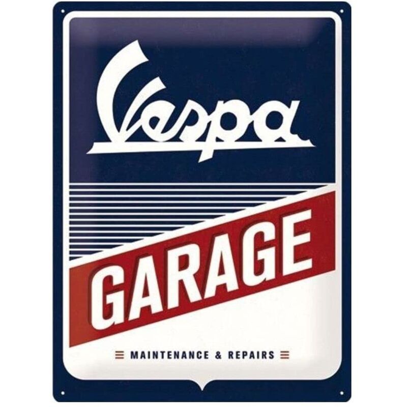 foto del prodotto nostalgic art targa vintage vespa garage idea regalo per amanti degli scooter, in metallo, design retro per decorazione, 15 x 20 cm