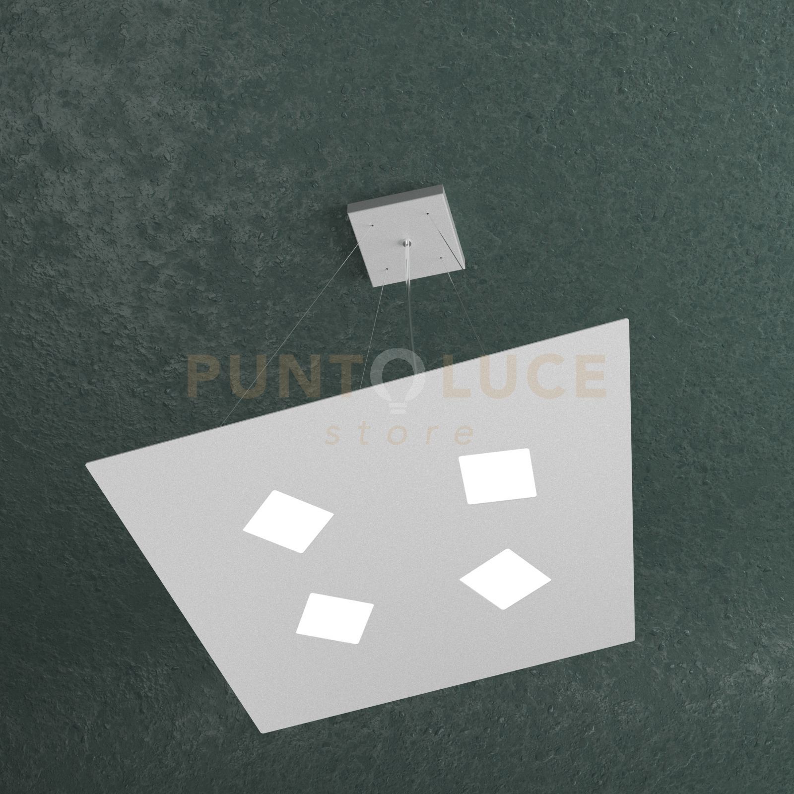 foto del prodotto note sospensione 4 luci grigio 1140-s4-gr