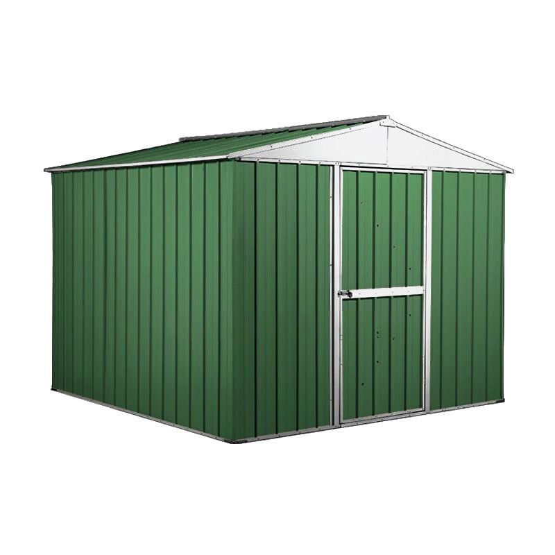 foto del prodotto notek casetta deposito attrezzi da esterno in lamiera 276x260cm x h2.12m 110kg 7,2mq colore verde
