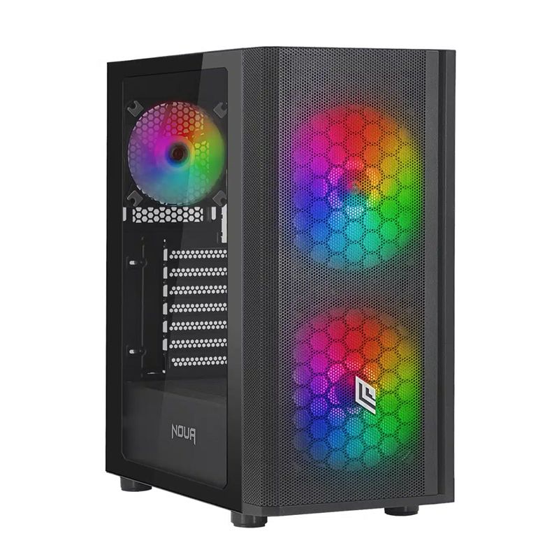 foto del prodotto noua orizon m101 case mid tower nero ventola argb supporta dissipazione a liquido