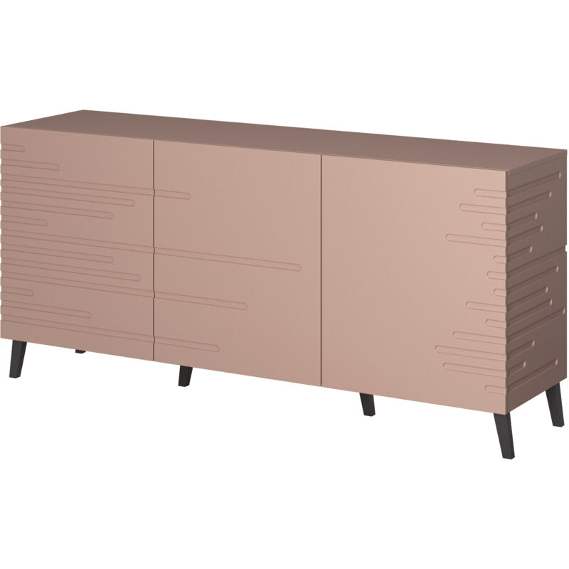 foto del prodotto nova 155 cm cassettiera rosa opaco