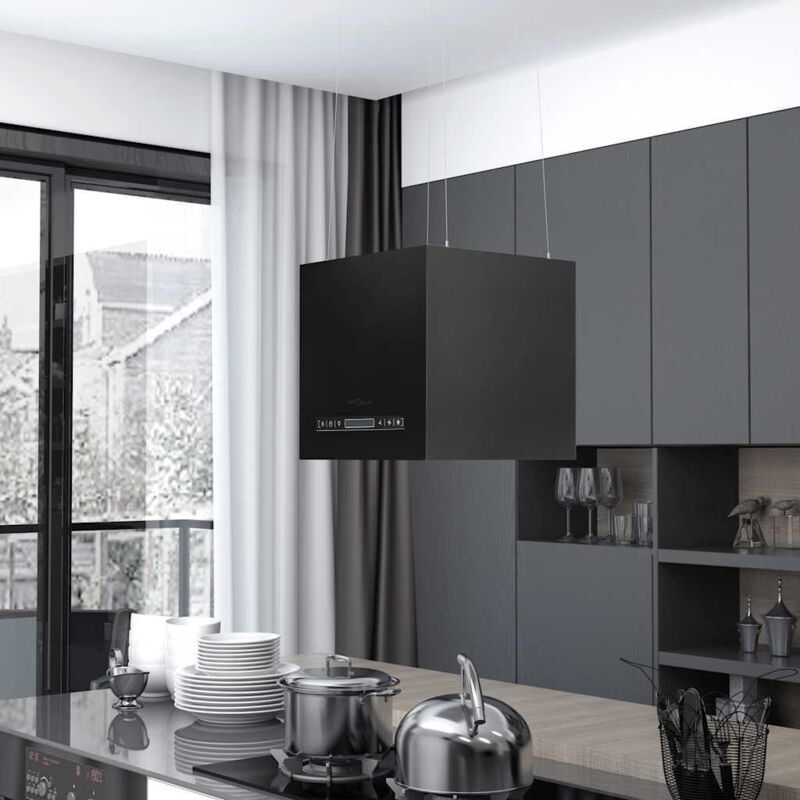 foto del prodotto nova furniture limited cappa da cucina ad isola sospesa lcd sensore