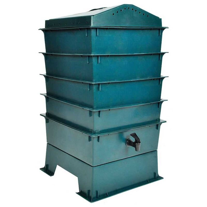 foto del prodotto nova furniture limited compostiera vermifuga a 4 vassoi 42x42x60 cm