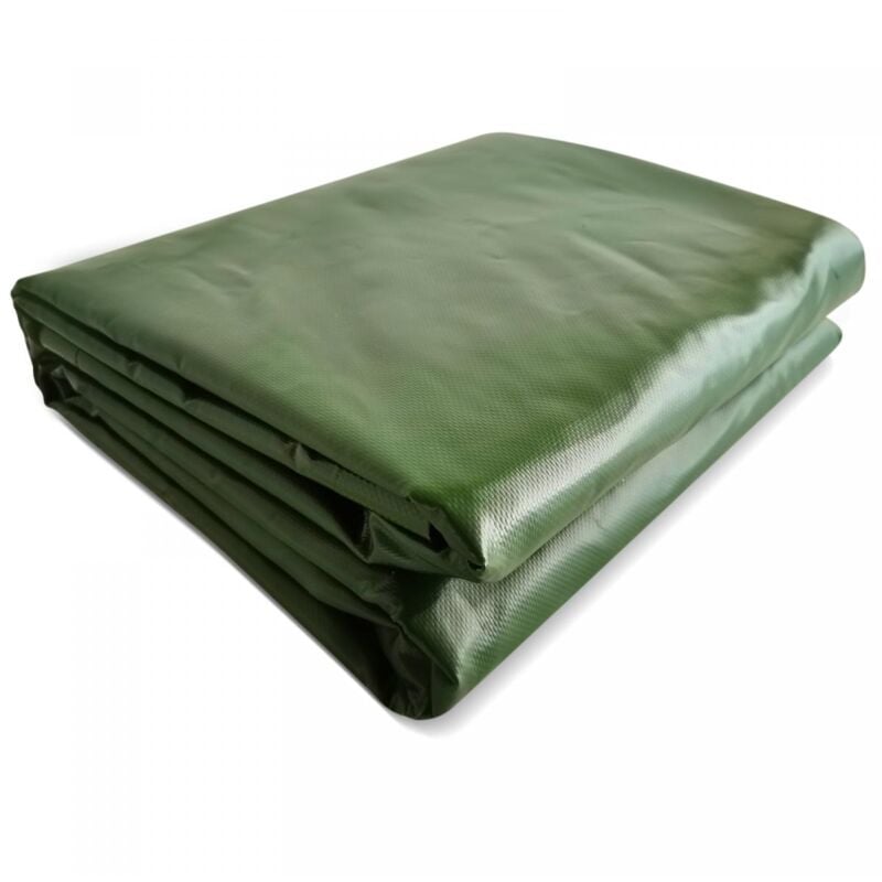 foto del prodotto nova jago telo impermeabile 5 x 8 m, pvc 650 g m , impermeabile, antipioggia, con occhielli, verde telo copritutto occhiellato, copertura,