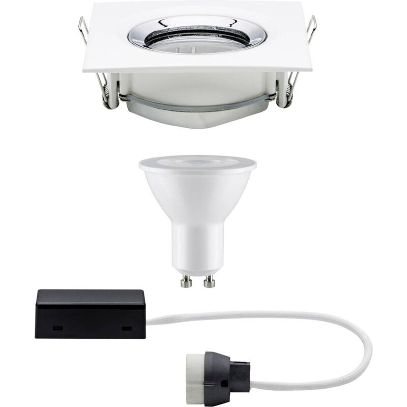 foto del prodotto nova lampada da incasso per bagno kit led monocolore gu10 7 w ip65 bianco opaco, cromo paulmann