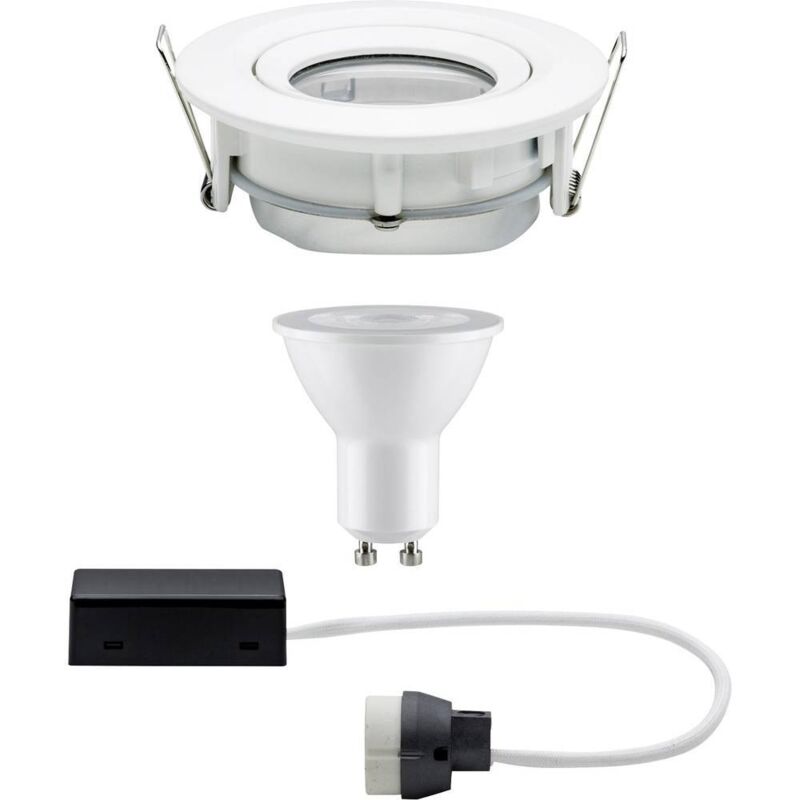 foto del prodotto nova lampada da incasso per bagno led monocolore gu10 7 w ip65 bianco opaco paulmann