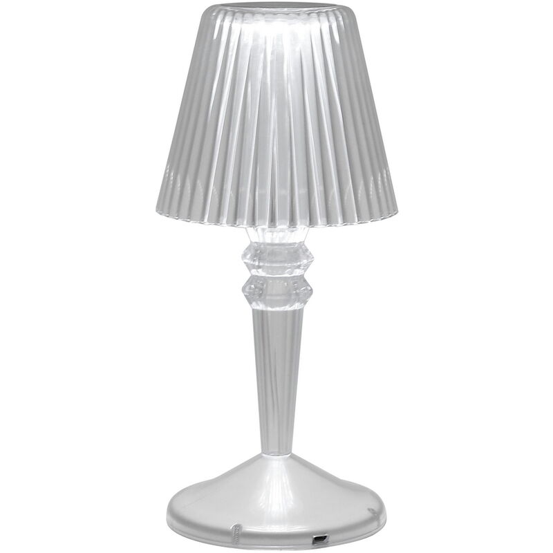 foto del prodotto nova line - lampada da tavolo led touch kristall luce regolabile 2w portatile a batteria ricaricabile usb type-c novaline