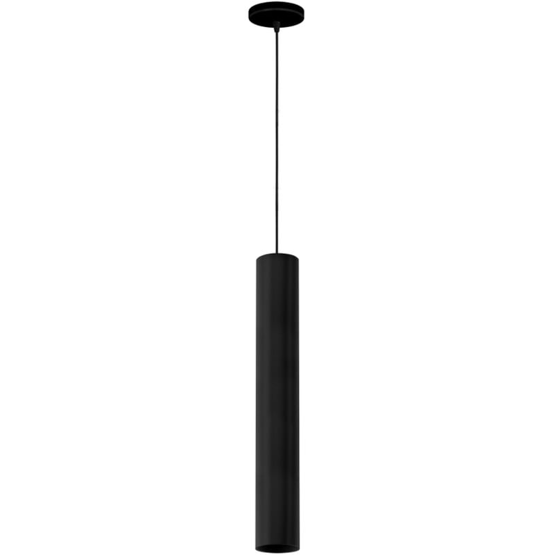 foto del prodotto nova line lampadario pendel tube 50 in metallo nero a sospensione 1 x gu10 novaline