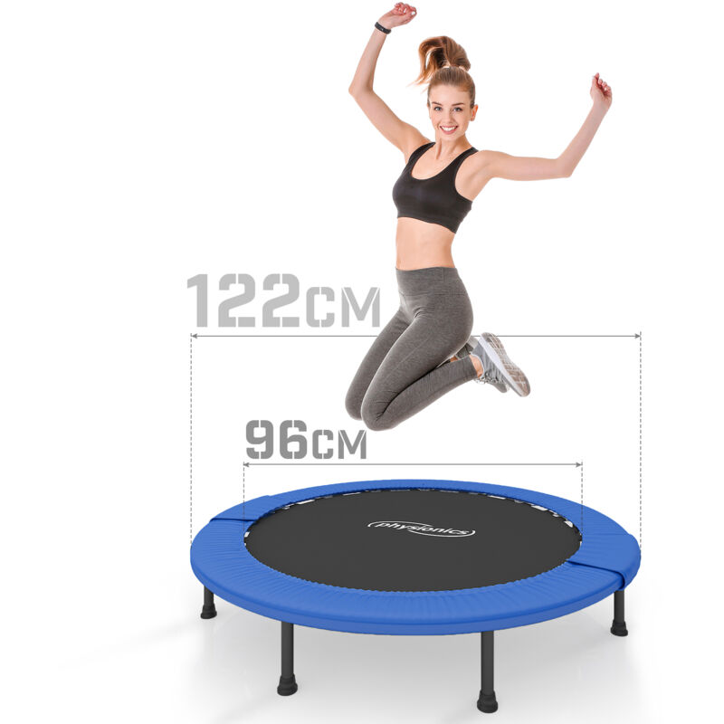 foto del prodotto nova physionics trampolino elastico diametro 122 cm, pieghevole, interno e esterno tappeto elastico per adulti, rebounder trampoline, jumping