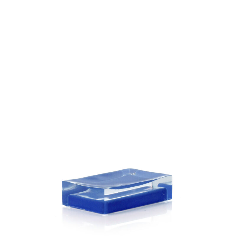 foto del prodotto nova portasapone d appoggio in resina ra11 gedy serie rainbow blu