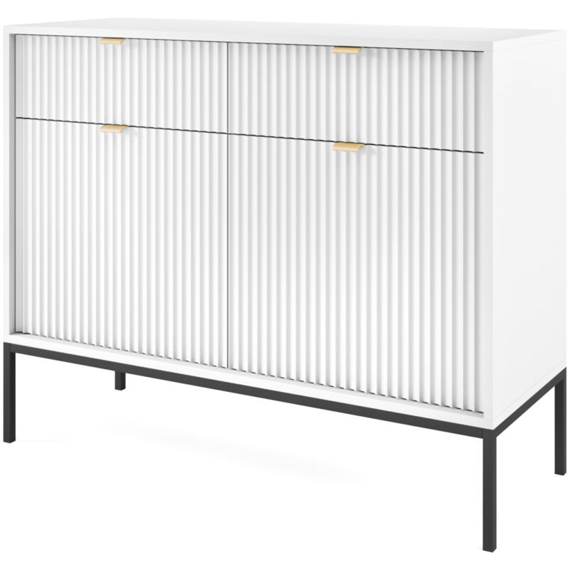 foto del prodotto nova sands ksz104 com con 2 cassetti bianco opaco
