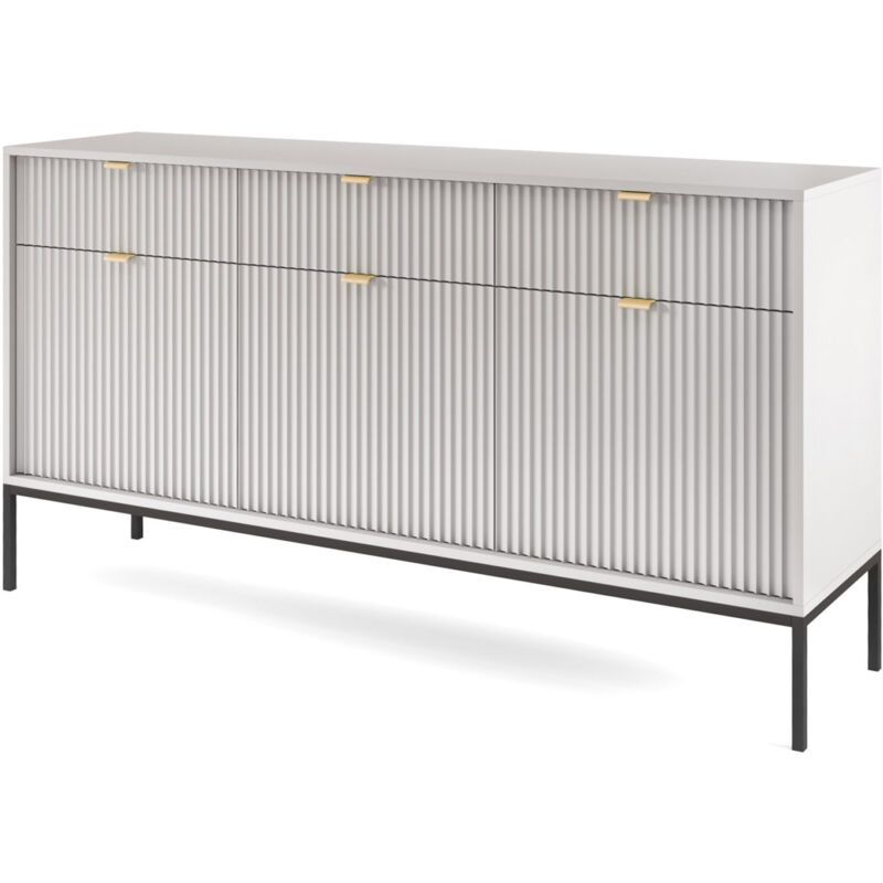 foto del prodotto nova sands ksz154 credenza a 3 cassetti, grigio opaco