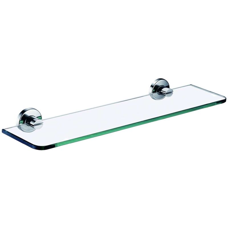 foto del prodotto novaservis ferro smile ripiano, 50x14 cm, vetro acciaio inox lucidato asm13