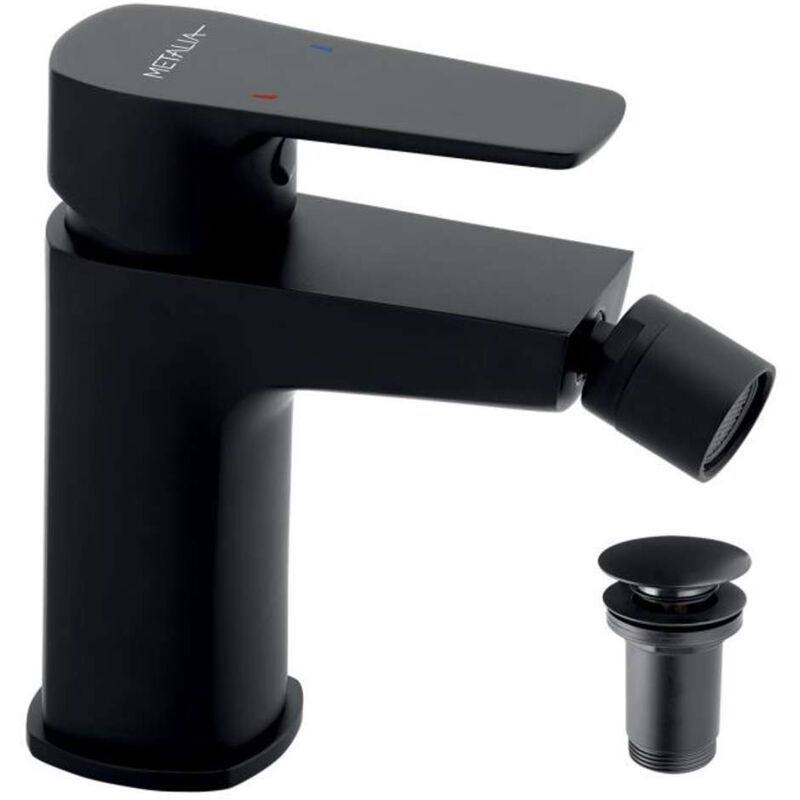 foto del prodotto novaservis metalia 58 miscelatore per bidet, con sistema di scarico, nero 58011,5