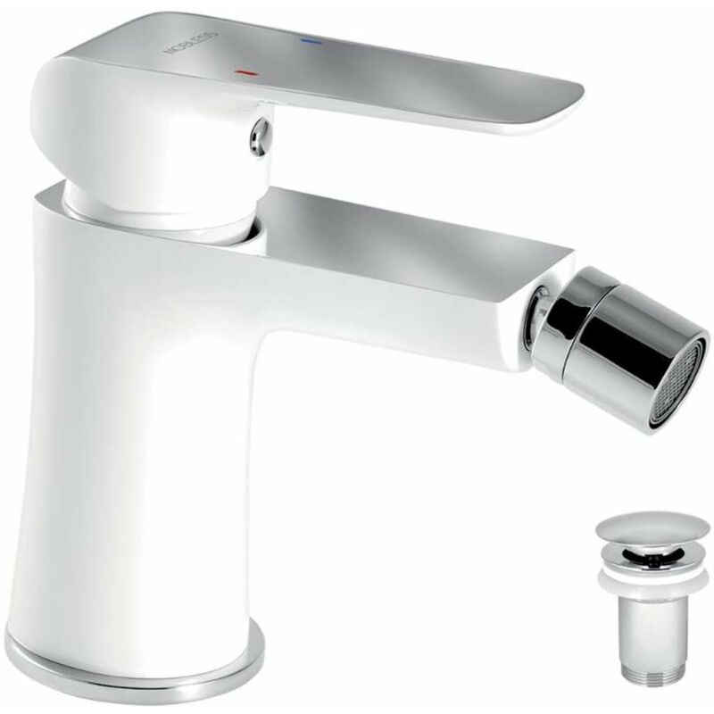 foto del prodotto novaservis nobless tina miscelatore da bidet con sistema di scarico, bianco cromo 38011,1