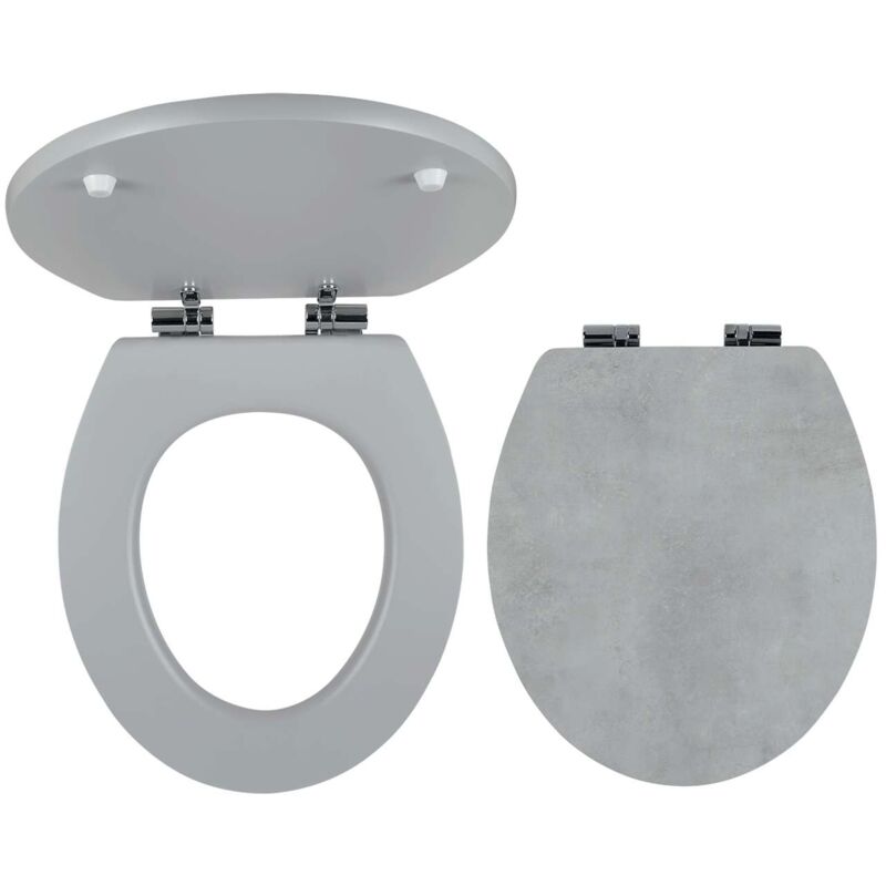 foto del prodotto novaservis prestige sedile per wc, mdf, softclose, grigio cemento wc softstone1