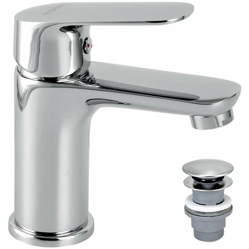 foto del prodotto novaservis titania cosmos miscelatore da lavabo con piletta click clack, cromo 90203,0