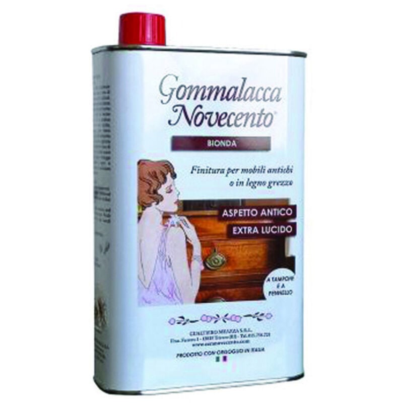 foto del prodotto novecento gommalacca bionda finitura mobili antichi legno grezzo 250 ml