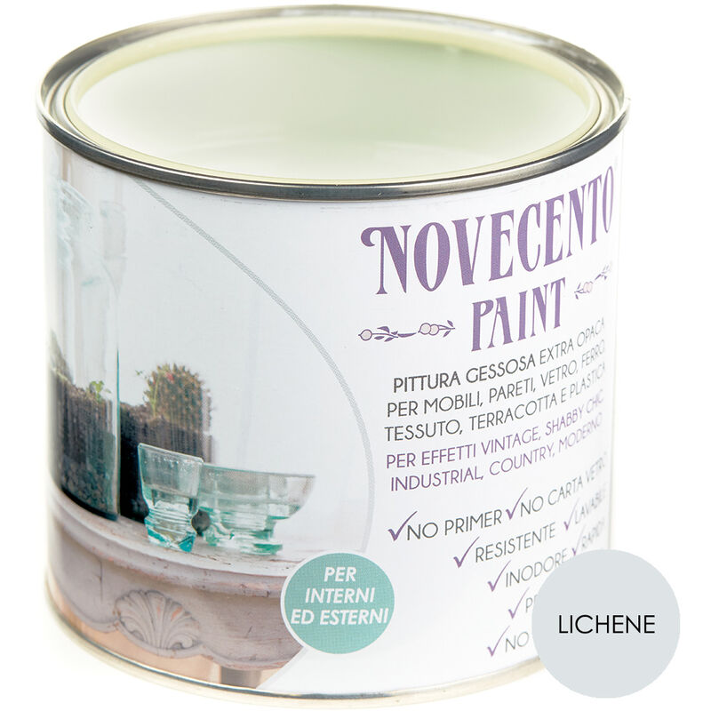 foto del prodotto novecento paint tinta pastello 500ml lichene