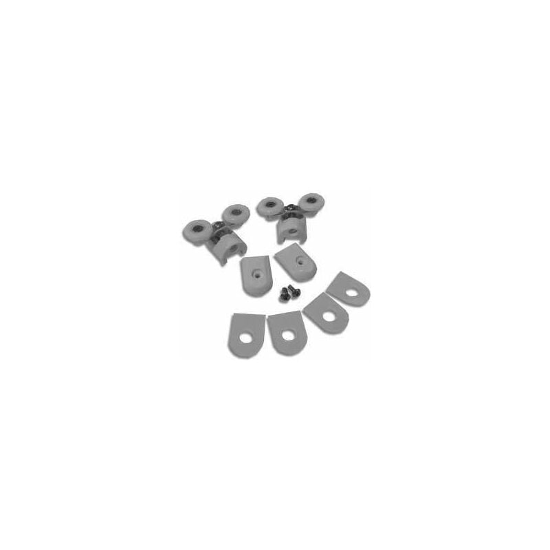 foto del prodotto novellini confezione rotelle e cuscinetti superiori samoa king r03boalsu1 cromo