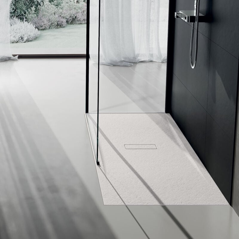 foto del prodotto novellini custom touch piatto doccia acrilico 140x80 79 h3,5 bianco morbido codice prod ct140804 79