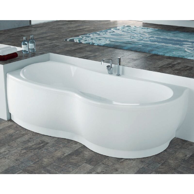 foto del prodotto novellini vasca venus con telaio e pannello 170x70 installazione a sinistra