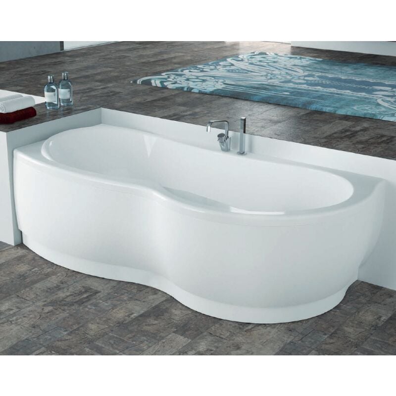 foto del prodotto novellini vasca venus con telaio e pannello 180x80 installazione a sinistra