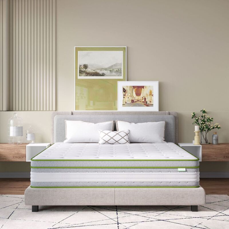 foto del prodotto novilla materasso 160x190, materasso matrimoniale molle insacchettate e memory foam in gel fresco altezza 27cm, materasso ibrido tessuto in di