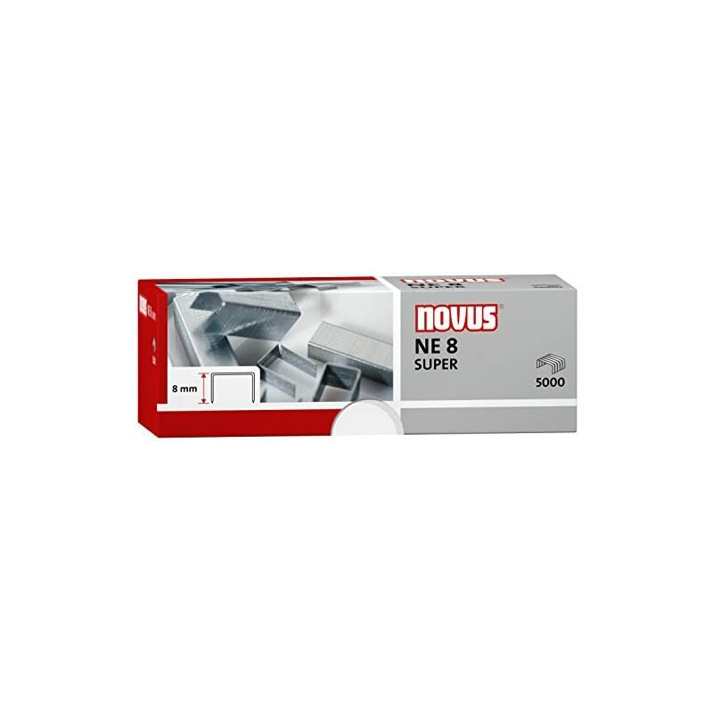 foto del prodotto novus punti metallici ne 8 super per cucitrici elettriche 5000u box