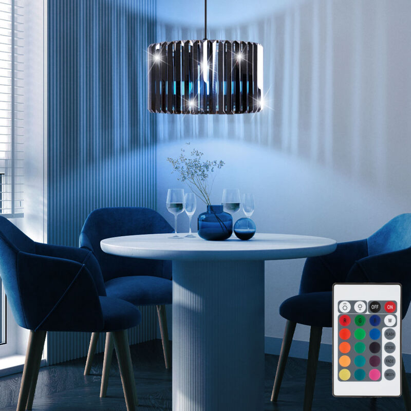 foto del prodotto nowa lampada a sospensione lampada da tavolo in vetro aste rgb led luce a sospensione effetto legno telecomando, cambio colore dimmerabile, 1x 4w