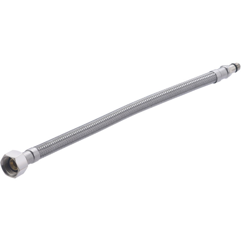 foto del prodotto noyon thiebault - flessibile in acciaio inox maschio 08x100 - femmina 12x17, lunghezza 30 cm - dn8 qtà 1