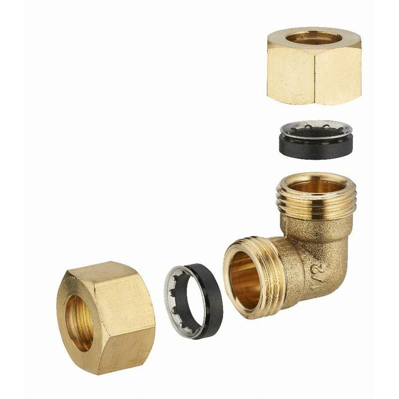 foto del prodotto noyon thiebault gomito in ottone con giunto misto per tubo di rame 14 mm 612g 14l1
