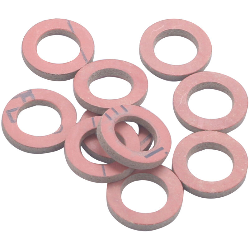 foto del prodotto noyon thiebault guarnizione interna in fibra per olio carburante aria, colore rosa, 10x15x2 per raccordo 12x17, confezione da 10 pezzi