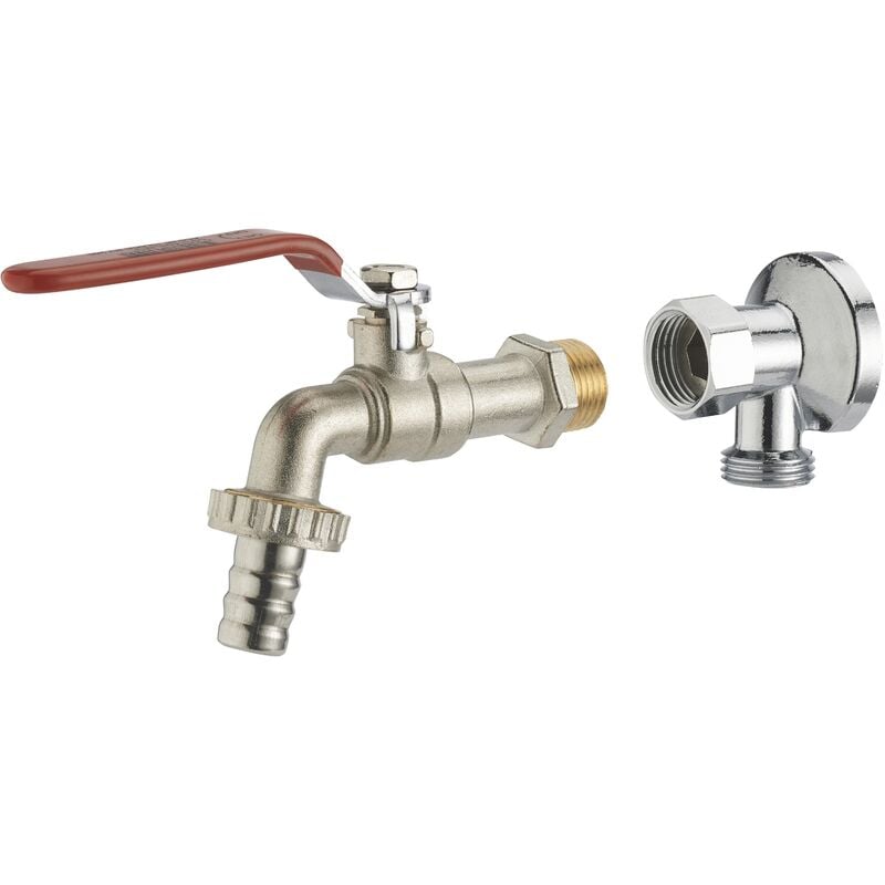 foto del prodotto noyon thiebault kit per rubinetto 1 4 di giro m15x21 sdoppiatore 15 attacco m15x21 f15x21 con dado libero, cromato