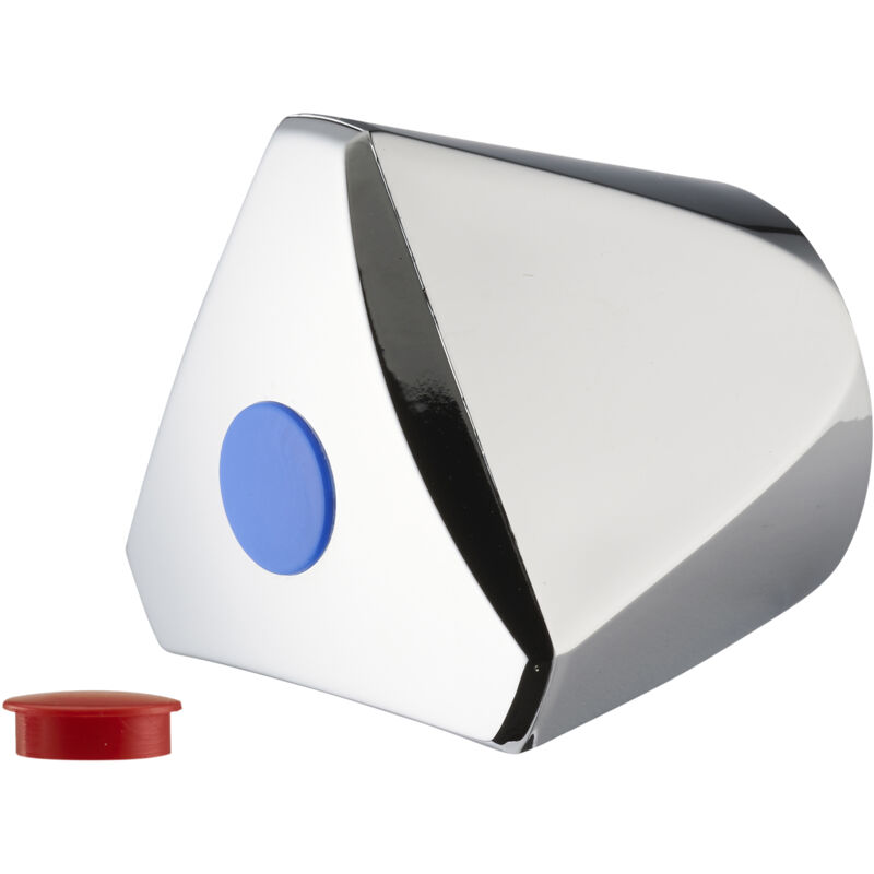 foto del prodotto noyon thiebault - manopola triangolare in abs cromato