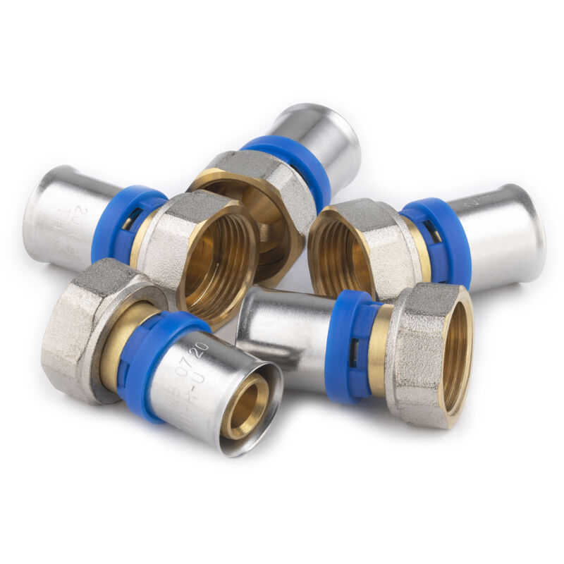 foto del prodotto noyon thiebault multistrato a pressare raccordo multiprofilo femmina f20x27 20 sacchetto con 5 raccordi