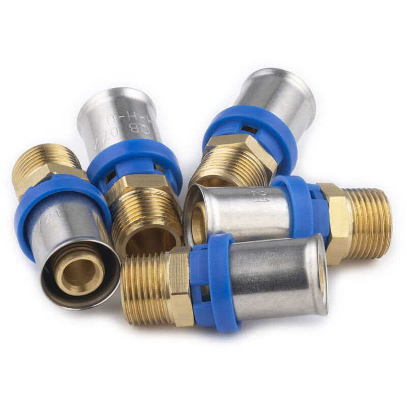 foto del prodotto noyon thiebault multistrato a pressare raccordo multiprofilo maschio m12x17 16 sacchetto con 5 raccordi