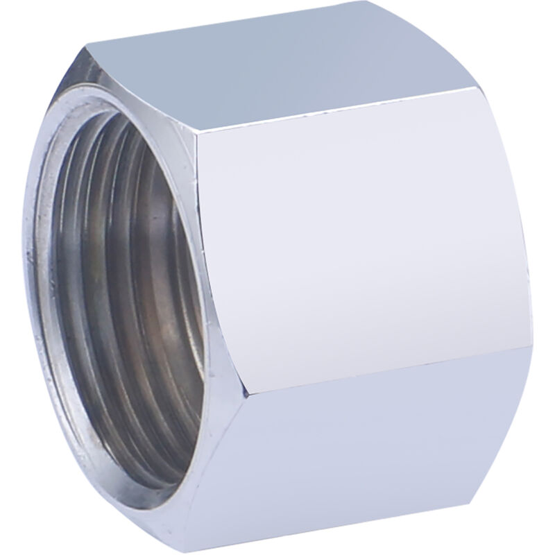foto del prodotto noyon thiebault nipplo doppio femmina, uguale, con battuta di arresto, cromato, f20x27
