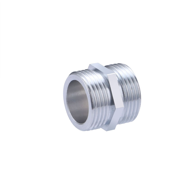 foto del prodotto noyon thiebault nipplo doppio maschio, uguale, cromato, m20x27