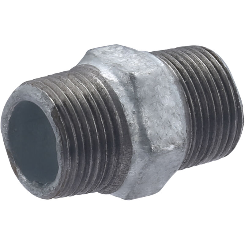 foto del prodotto noyon thiebault nipplo galvanizzato, doppio maschio uguale, m20x27
