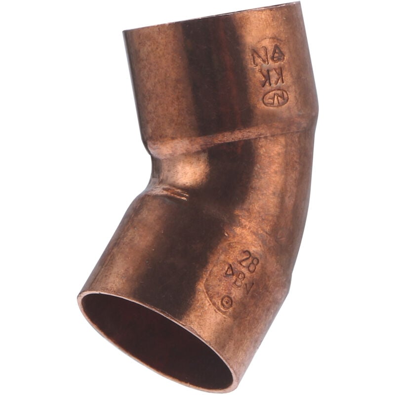 foto del prodotto noyon thiebault - raccordo a gomito in rame a saldare, 45 , doppio femmina, uguale, 28