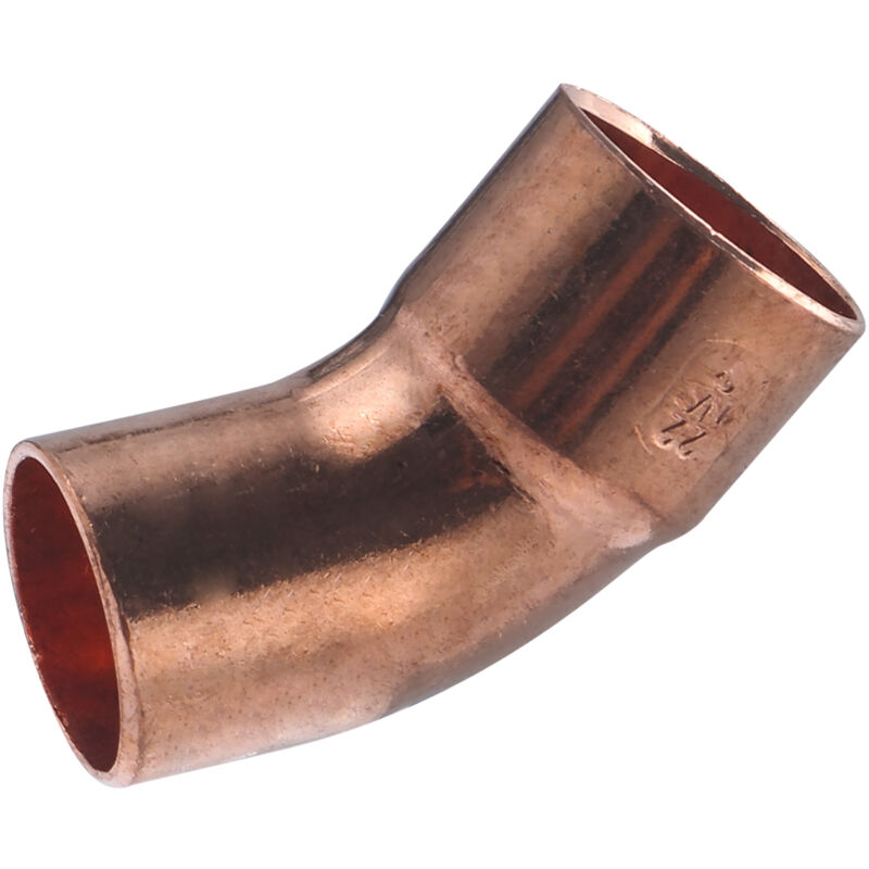 foto del prodotto noyon thiebault - raccordo a gomito in rame a saldare, 45 , maschio femmina, uguale, 22