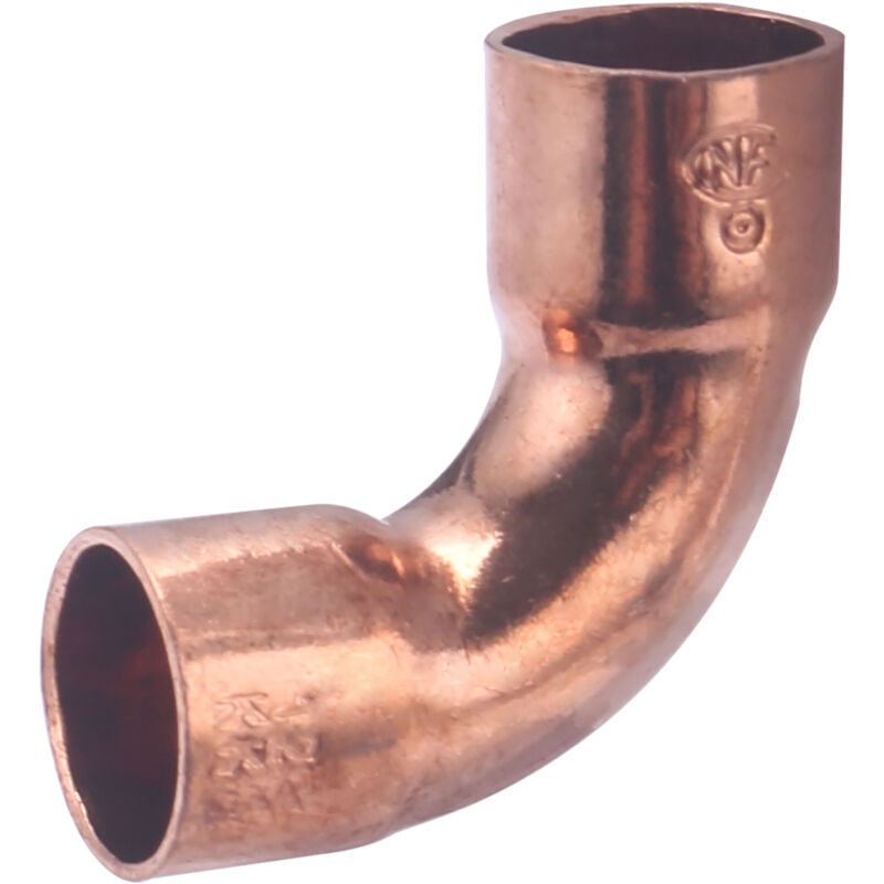 foto del prodotto noyon thiebault - raccordo a gomito in rame a saldare, 90 , grande raggio, doppio femmina, uguale, 12