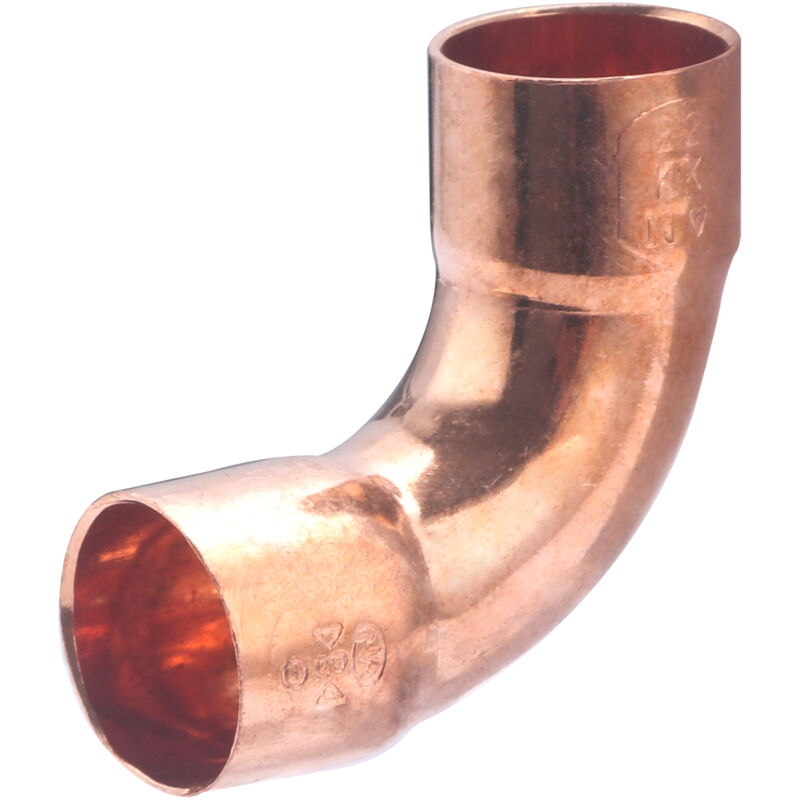 foto del prodotto noyon thiebault - raccordo a gomito in rame a saldare, 90 , grande raggio, doppio femmina, uguale, 22