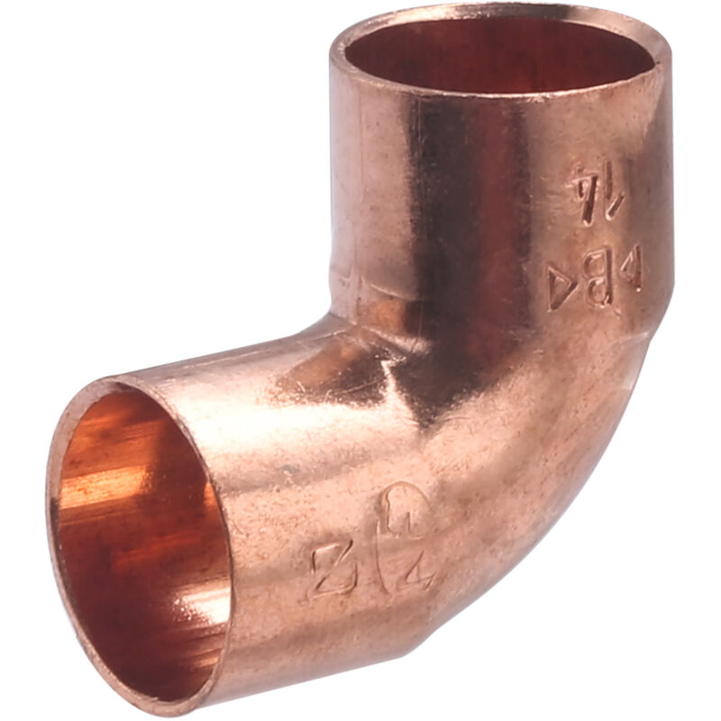 foto del prodotto noyon thiebault - raccordo a gomito in rame a saldare, 90 , piccolo raggio, doppio femmina, uguale, 14