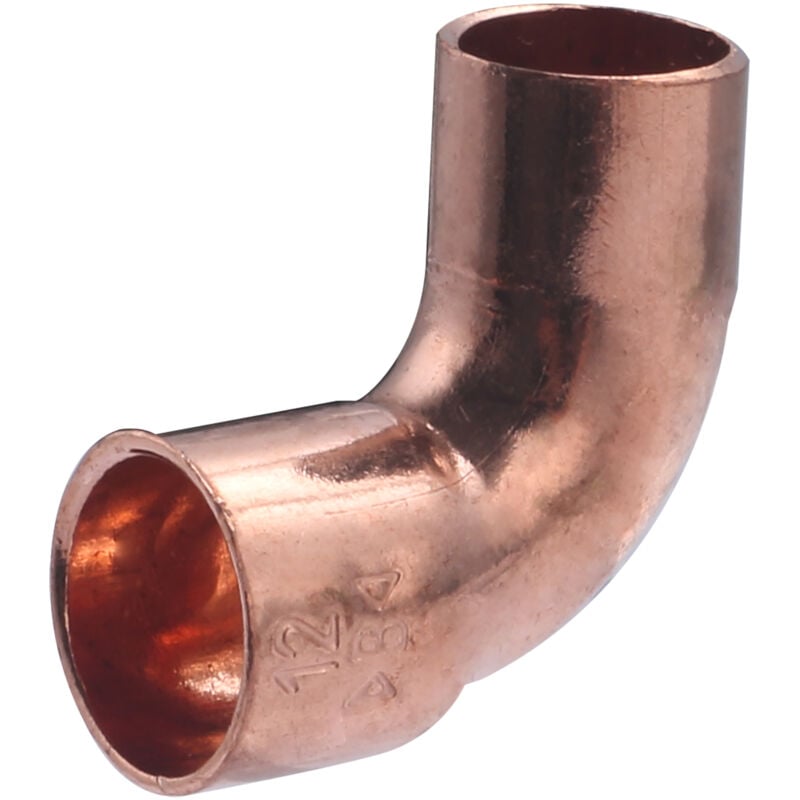 foto del prodotto noyon thiebault - raccordo a gomito in rame a saldare, 90 , piccolo raggio, maschio femmina, uguale, 12