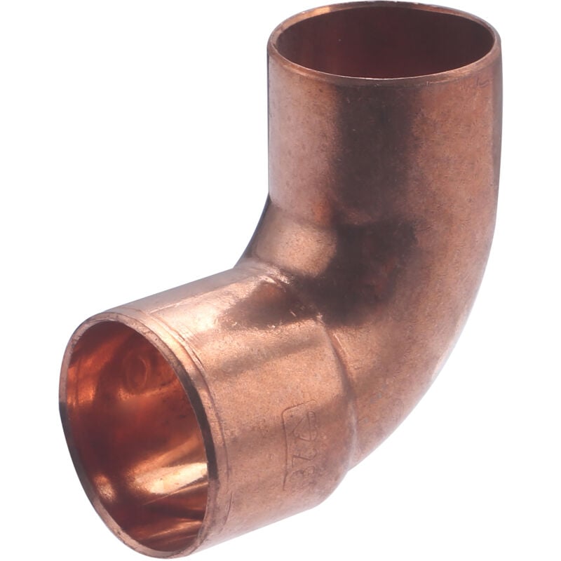 foto del prodotto noyon thiebault - raccordo a gomito in rame a saldare, 90 , piccolo raggio, maschio femmina, uguale, 28