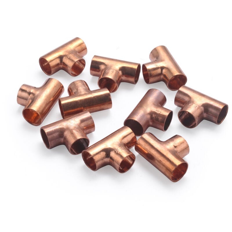 foto del prodotto noyon thiebault - raccordo a t in rame a saldare, femmina, uguale, 16, 10 pezzi