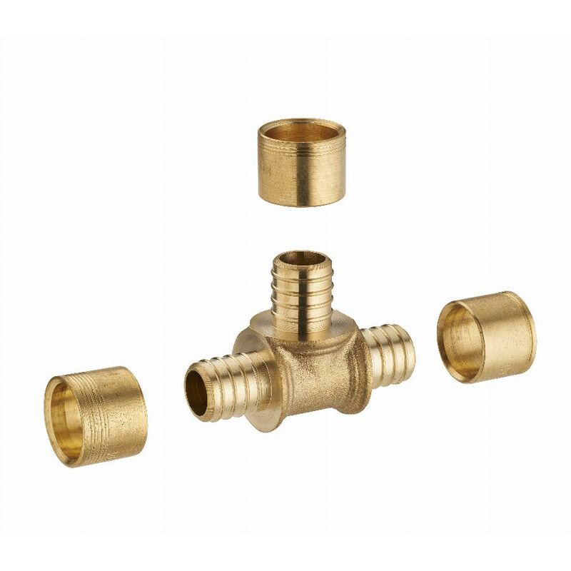 foto del prodotto noyon thiebault raccordo a t uguale per tubo per 20 mm anello in ottone 3190 20l1