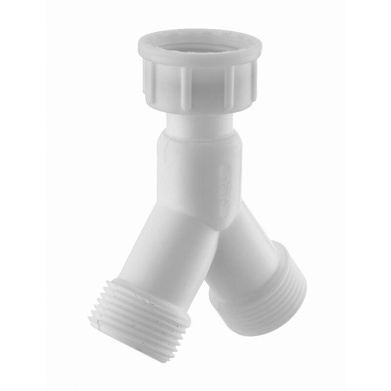 foto del prodotto noyon thiebault raccordo a y in plastica per lavatrice dado libero femmina f3 4 20x27 2 uscite maschio m3 4 20x27 1855s c1